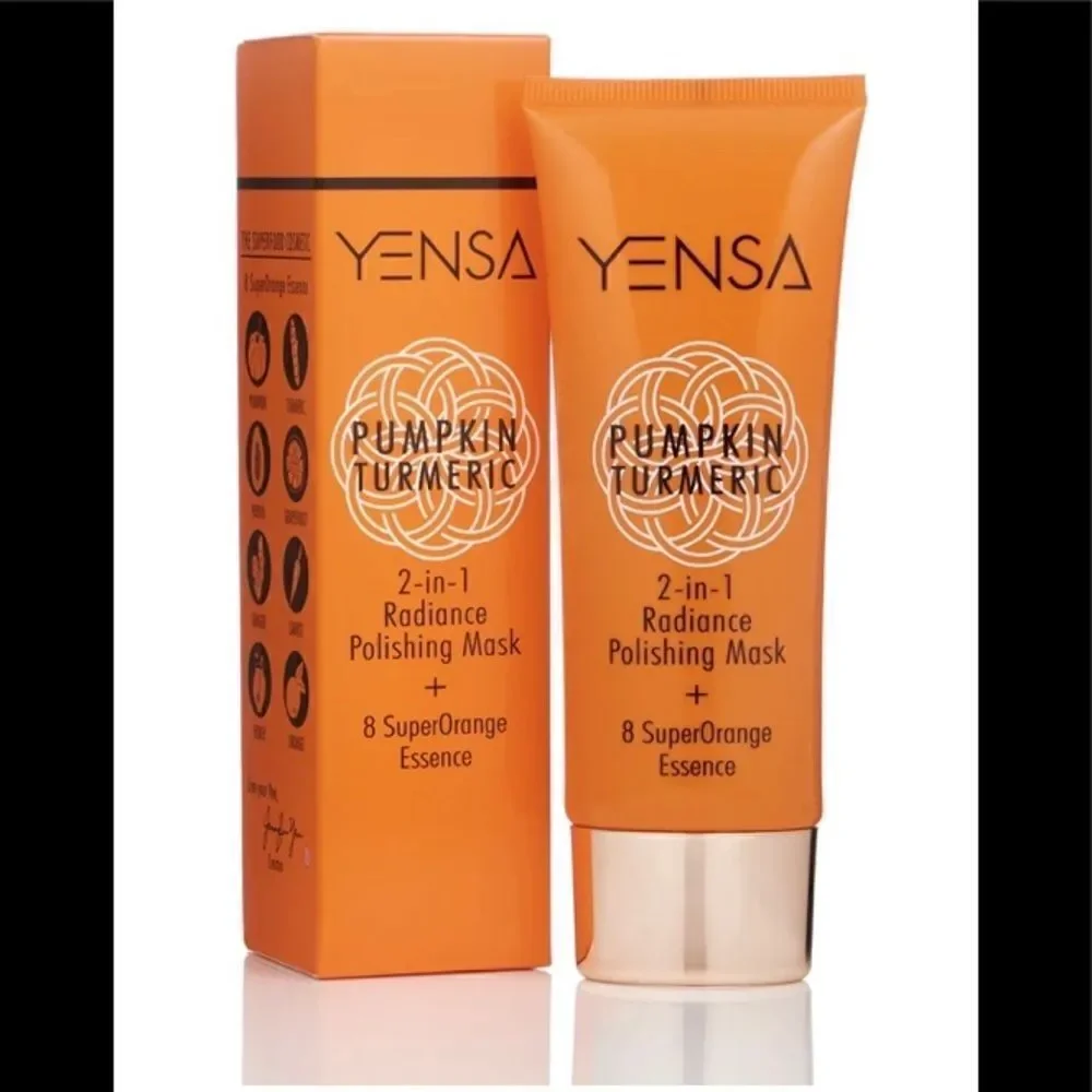 Yensa Pumpkin Tumeric 2-in-1 Radiance Polishing Mask + 8 SuperOrange Essence